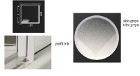 Roltechnik sprchová boční stěna LSB 850 výplň grape rám bílý 216-8500000-04-11